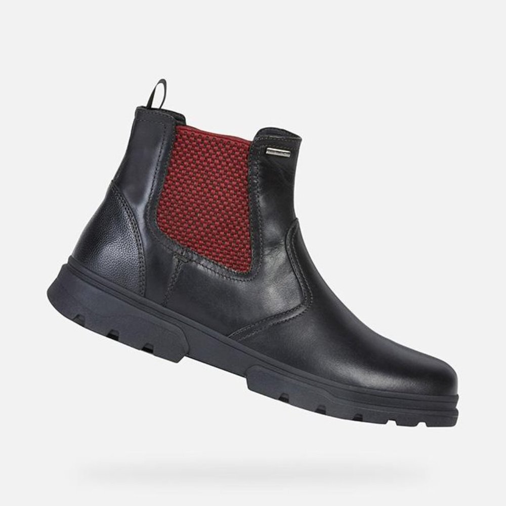 Geox Men's Clintfordb ABX Leather Pull-On Boot